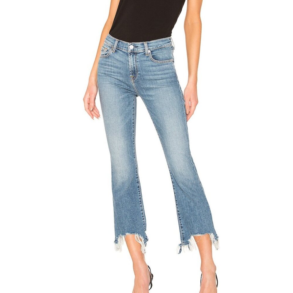 7 FOR ALL MANKIND 7FAM High Waist Slim Kick Jeans, Size 28